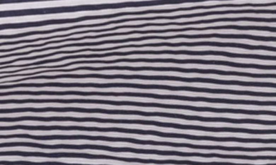 Edikted Seaside Stripe Wide Leg Drawstring Pants In Navy Mix