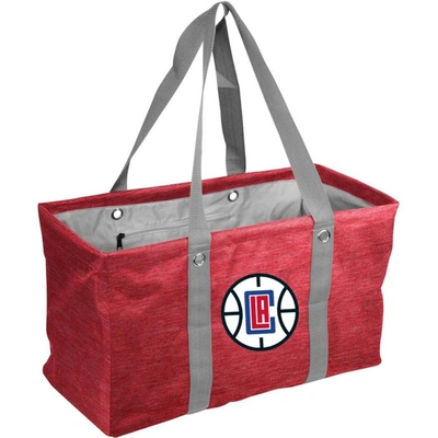 Shop Logo Brands La Clippers Crosshatch Picnic Caddy Tote Bag In Red