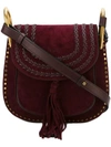 Chloé Hudson Small Suede Shoulder Bag In Dark Purple