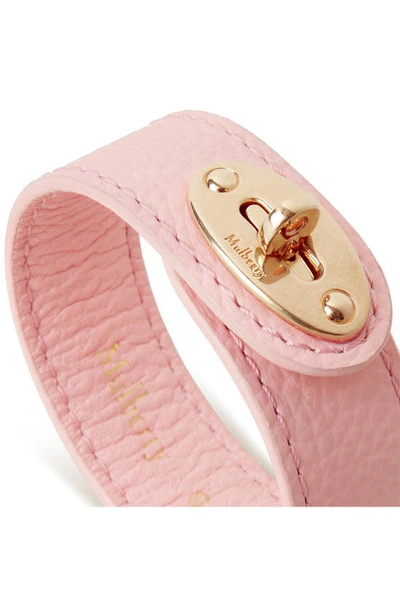 Shop Mulberry Bayswater Leather Bracelet In Powder Rose