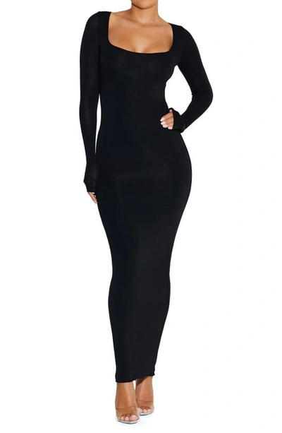 Ashleigh Cut Out Bandeau Maxi Dress - Black - MESHKI U.S
