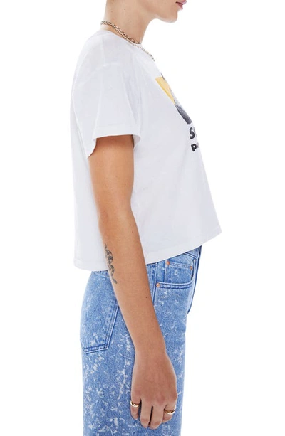 Shop Mother The Grab Bag Crop Graphic Tee In St Barts