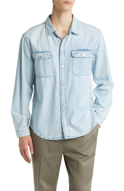 Shop Frame Denim Button-up Shirt In Sunbleached