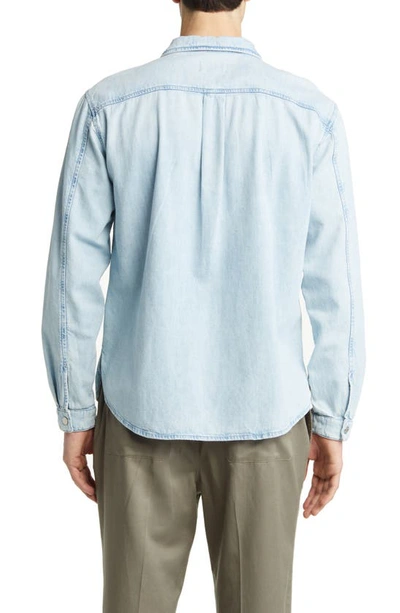 Shop Frame Denim Button-up Shirt In Sunbleached