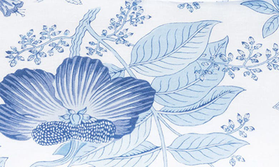 Matouk Pomegranate Linen Duvet Cover In Porcelain Blue
