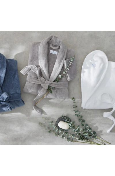 Matouk Milagro Cotton Terry Cloth Robe In Platinum