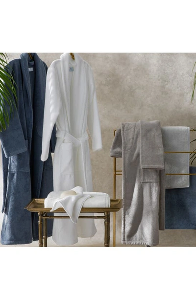 Matouk Milagro Cotton Terry Cloth Robe In Platinum
