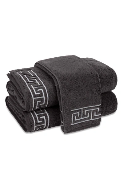 Shop Matouk Adelphi Cotton Hand Towel In Charcoal