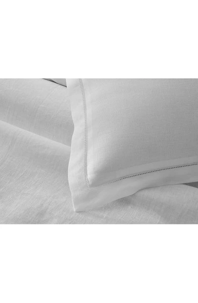 Shop Matouk Roman Hemstitch Linen Flat Sheet In White