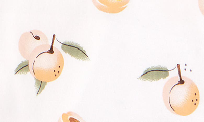 Shop Petit Lem Peach Print Ruffle Organic Cotton T-shirt & Shorts Set In 101 Off White