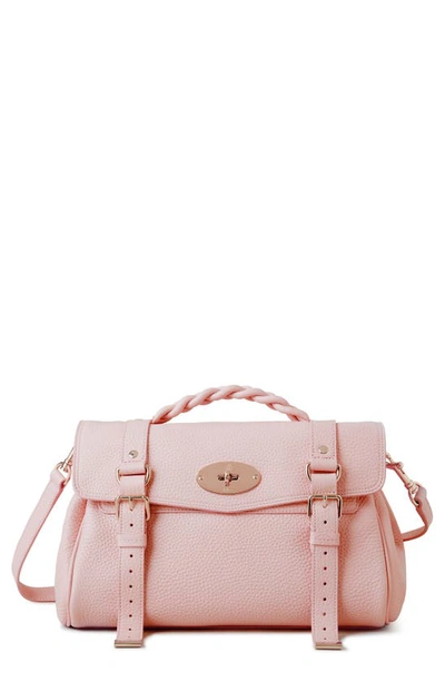 Shop Mulberry Alexa Leather Satchel In Powder Rose
