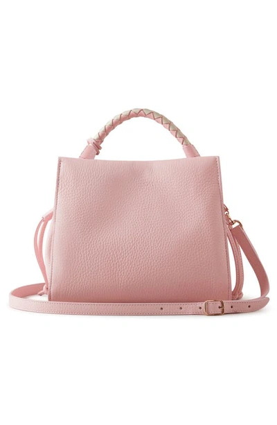 Shop Mulberry Small Iris Leather Top Handle Bag In Powder Rose