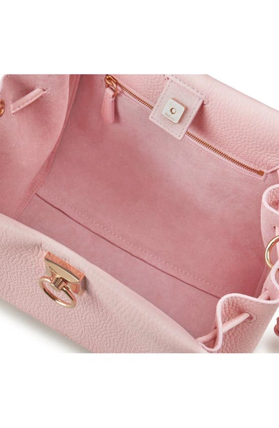 Shop Mulberry Small Iris Leather Top Handle Bag In Powder Rose