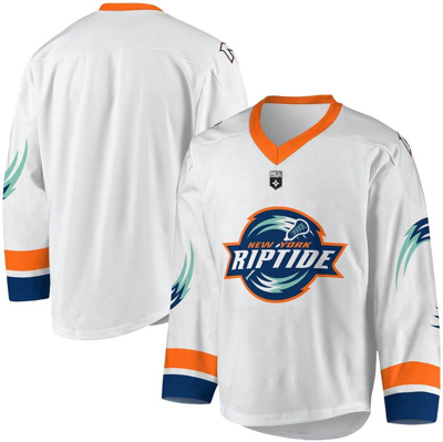 Shop Adpro Sports Youth White/navy New York Riptide Replica Jersey