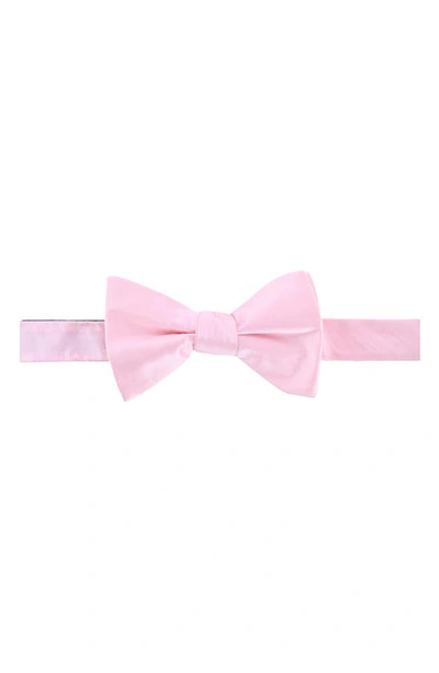 Shop Trafalgar Sutton Pre-tied Silk Bow Tie In Pink