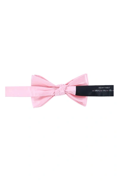 Trafalgar Sutton Solid Silk Bow Tie In Pink