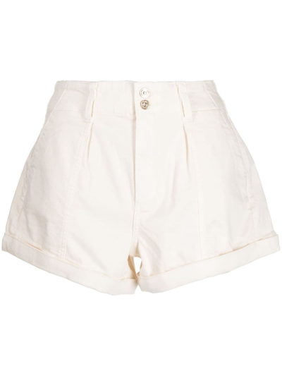 Shop Paige Brooklyn High-waisted Shorts In Neutrals