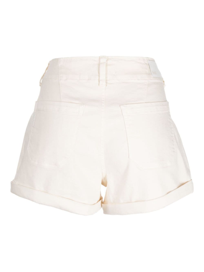 Shop Paige Brooklyn High-waisted Shorts In Neutrals