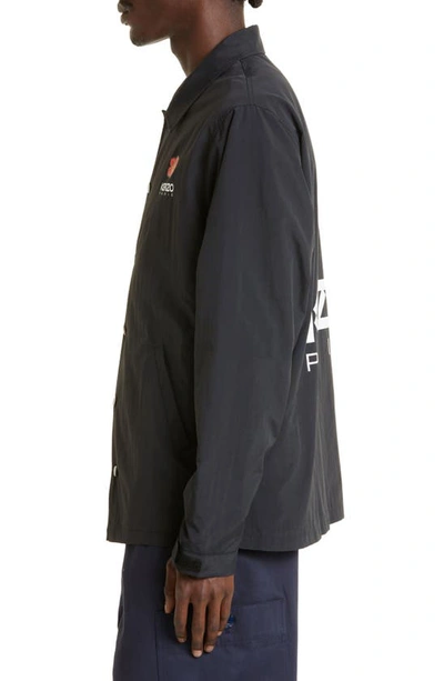 Shop Kenzo Boke Flower Nylon Coach's Jacket In 99j - Black