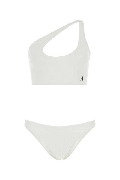 Shop Attico The  Asymmetric Bikini Set In White