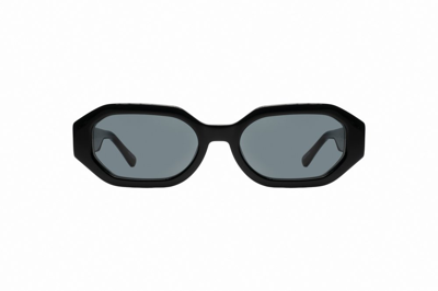 Shop Attico The  Octagon Frame Sunglasses In Black