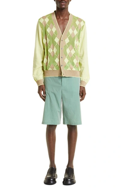 Shop Jacquemus Le Cardigan Toledo Argyle Cardigan In 050 Multi-green