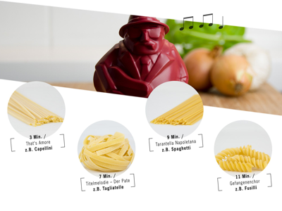 Brainstream Al Dente Singing Floating Pasta Timer, Red In Red