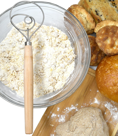 Norpro Scandinavian Dough Whisk, 12-inch In Silver