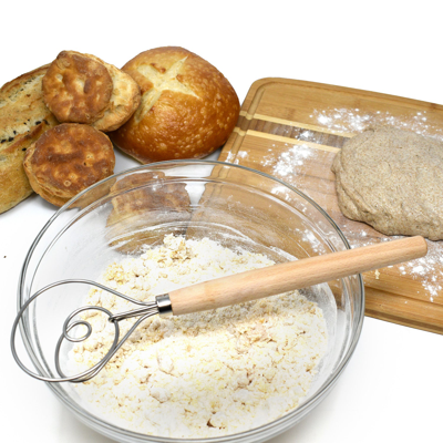 Norpro Scandinavian Dough Whisk, 12-inch In Silver