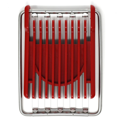 Norpro Dual Sided Flip N' Slice Mushroom, Egg, Cheese, And Butter Slicer, Red In Red