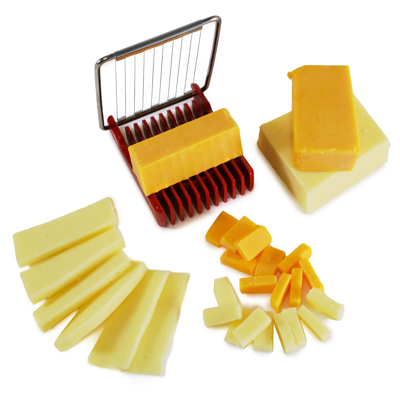 Norpro Dual Sided Flip N' Slice Mushroom, Egg, Cheese, And Butter Slicer, Red In Red
