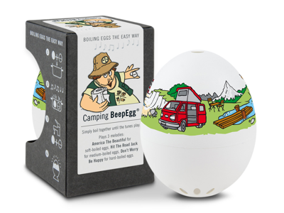 Brainstream Camping Beepegg Singing And Floating Egg Timer For Boiled Eggs In White