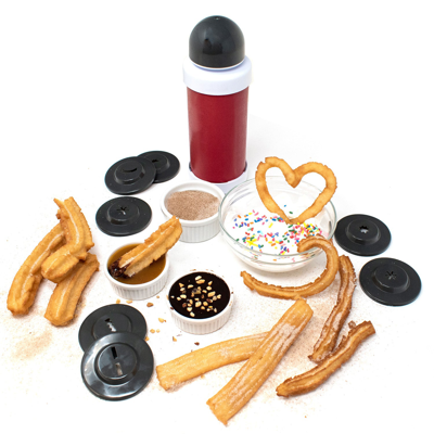 Norpro Churro Maker With 8 Interchangeable Discs, Red In Red