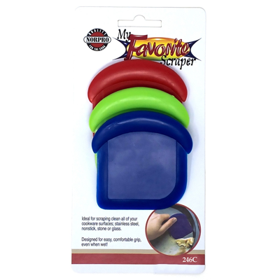 Norpro My Favorite Scraper, 3 Piece Set, Red/blue/green In Multi