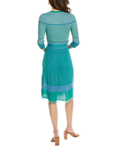Shop Diane Von Furstenberg Lyric Wrap Dress In Blue