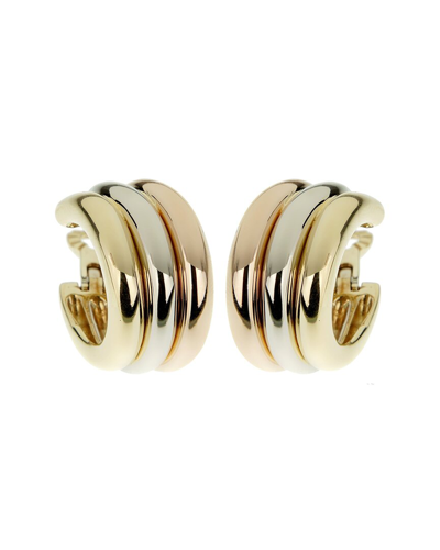 Cartier 18k Tri-tone Trinity Large Hoops (authentic )
