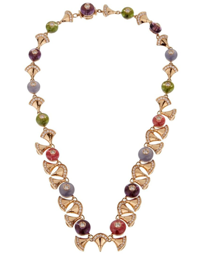Shop Heritage Bulgari Bulgari 18k 48.30 Ct. Tw. Diamond & Gemstone Divas Dream Necklace (authentic  )