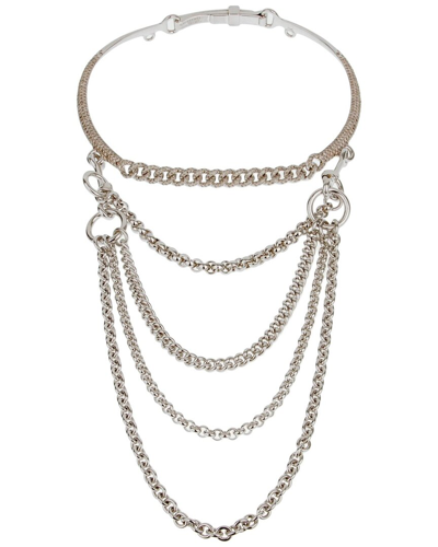 Pre-owned Heritage Hermes Hermes Silver 10.88 Ct. Tw. Diamond Choker Necklace (authentic )