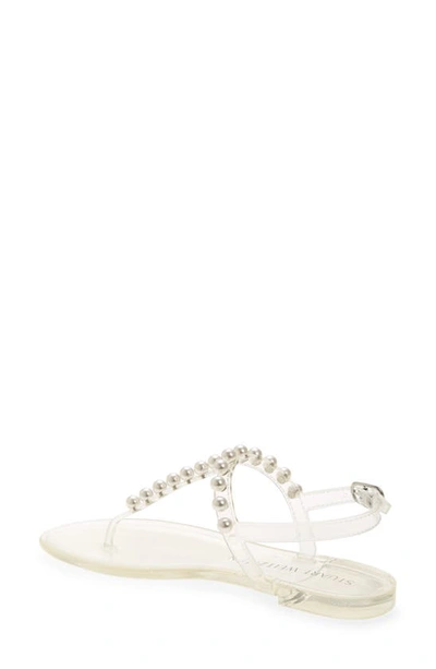 Shop Stuart Weitzman Crystal Embellished Jelly Sandal In Clear