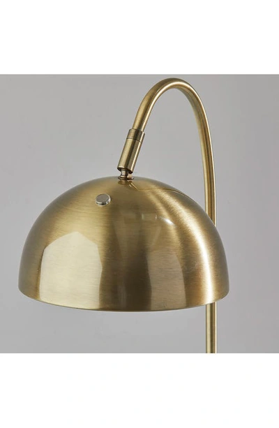 Shop Adesso Lighting Dome Task Desk Lamp In Antique Brass/ Clear Glass