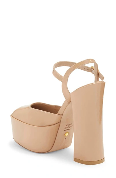 Stuart Weitzman Skyhigh 145 Platform Pump In Adobe