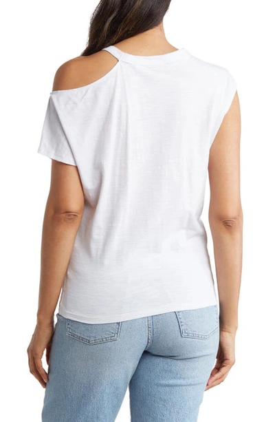 Shop Renee C Asymmetric Sleeve Top In White