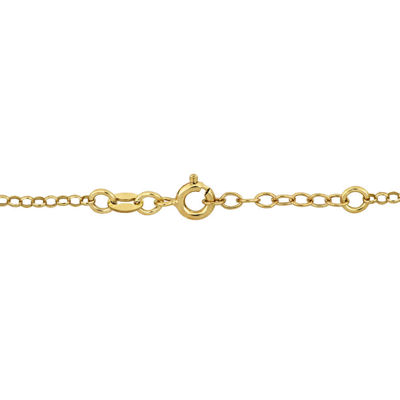 Shop Amour Dog Charm Rolo Chain Bracelet In Yellow Plated Sterling Silver