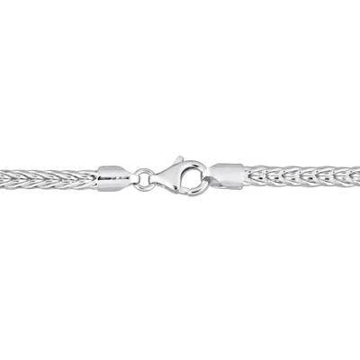 Amour 4.2mm Foxtail Chain Bracelet In Sterling Silver In White
