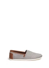 TOMS 'Classic' Leather Trim Chambray Slip-Ons