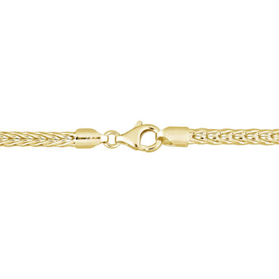 Shop Amour 4.2mm Foxtail Chain Bracelet In 18k Yellow Gold Plated Sterling Silver