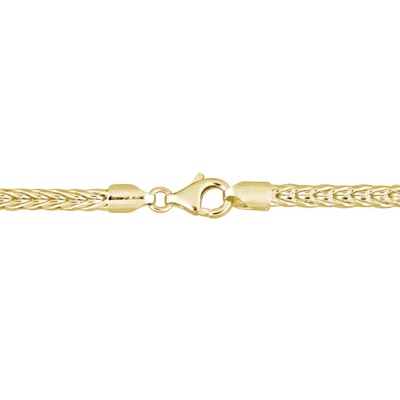 Amour 4.2mm Foxtail Chain Bracelet In 18k Yellow Gold Plated Sterling Silver In Yellow