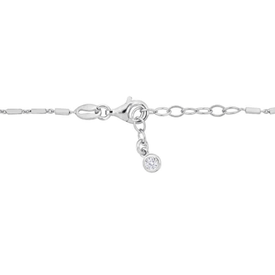 Shop Amour 1/5 Ct Tgw Cubic Zirconia Infinity And Heart Charm Bracelet In Sterling Silver In White