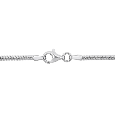 Shop Amour 2mm Herringbone Chain Bracelet In Sterling Silver In White