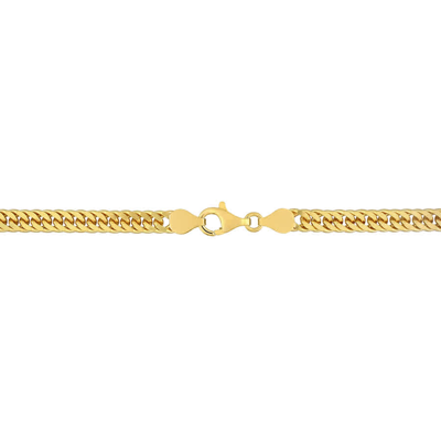 Amour 5.5mm Double Curb Link Chain Bracelet In 18k Yellow Gold Plated Sterling Silver In Yellow